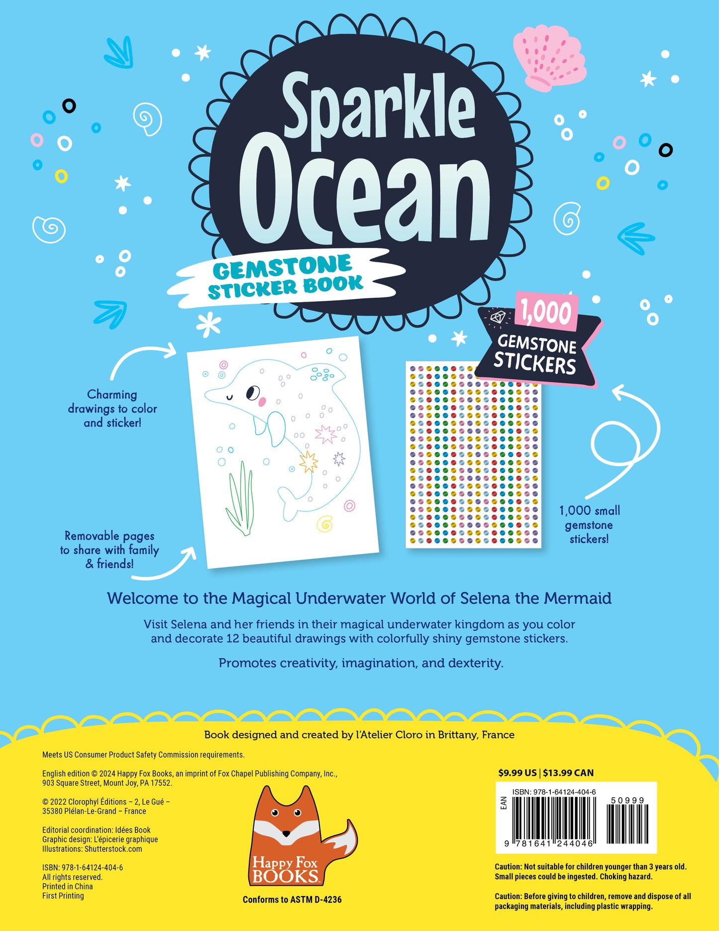 SPARKLE OCEAN GEMSTONE STICKER BOOK - Discovery Toys