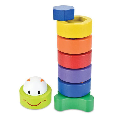 CATERPILLAR SORT AND STACK Montessori Wooden Stacker Shape Sorter Toy - Discovery Toys