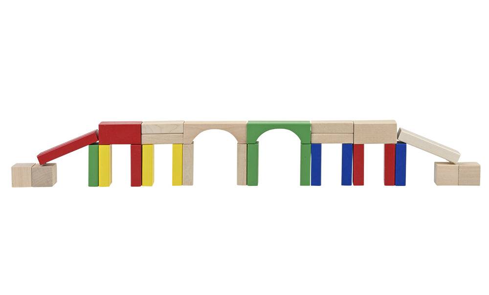 STACK & BUILD WOOD BLOCKS - Childrens Wood Blocks for Toddlers - Educational Toy 2 - 3 Years - Discovery Toys
