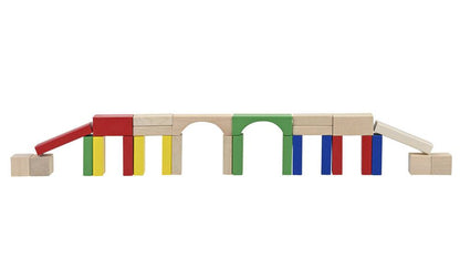 STACK & BUILD WOOD BLOCKS - Childrens Wood Blocks for Toddlers - Educational Toy 2 - 3 Years - Discovery Toys