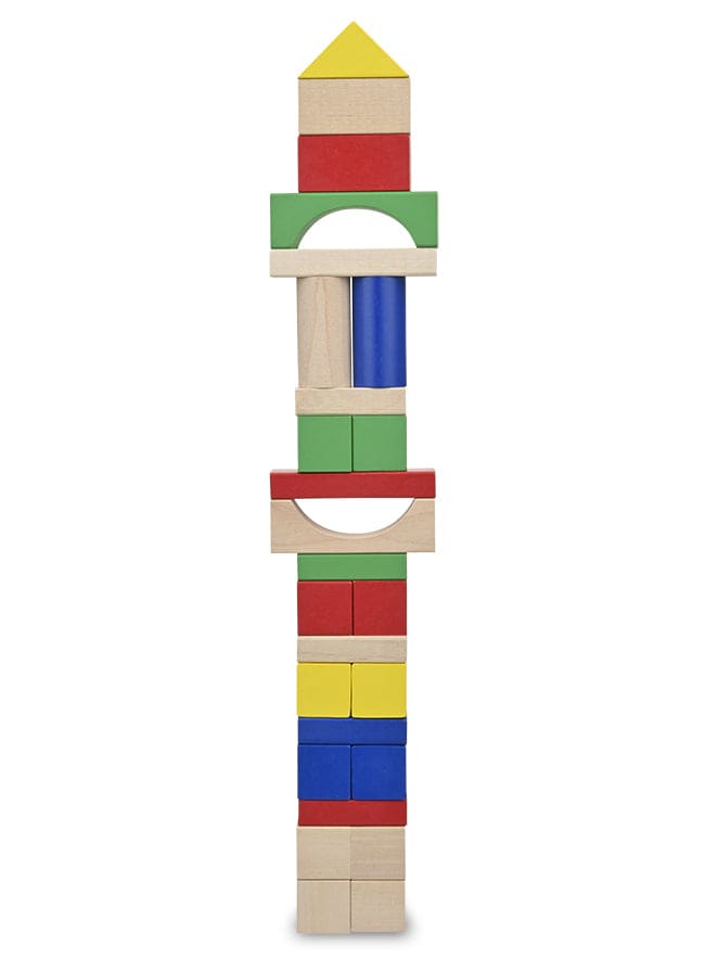 STACK & BUILD WOOD BLOCKS - Childrens Wood Blocks for Toddlers - Educational Toy 2 - 3 Years - Discovery Toys