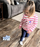 PULL ALONG RABBIT & BUNNY Wood Pull Toy