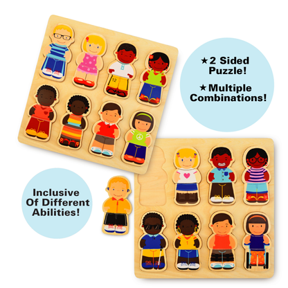WE ALL BELONG CHUNKY Diversity Inclusive Wood Puzzle - Discovery Toys