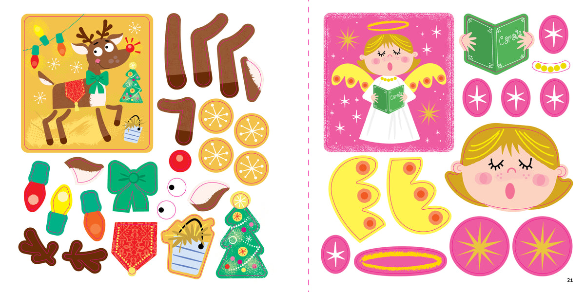 FIRST FUN STICKER PAINTING: Christmas