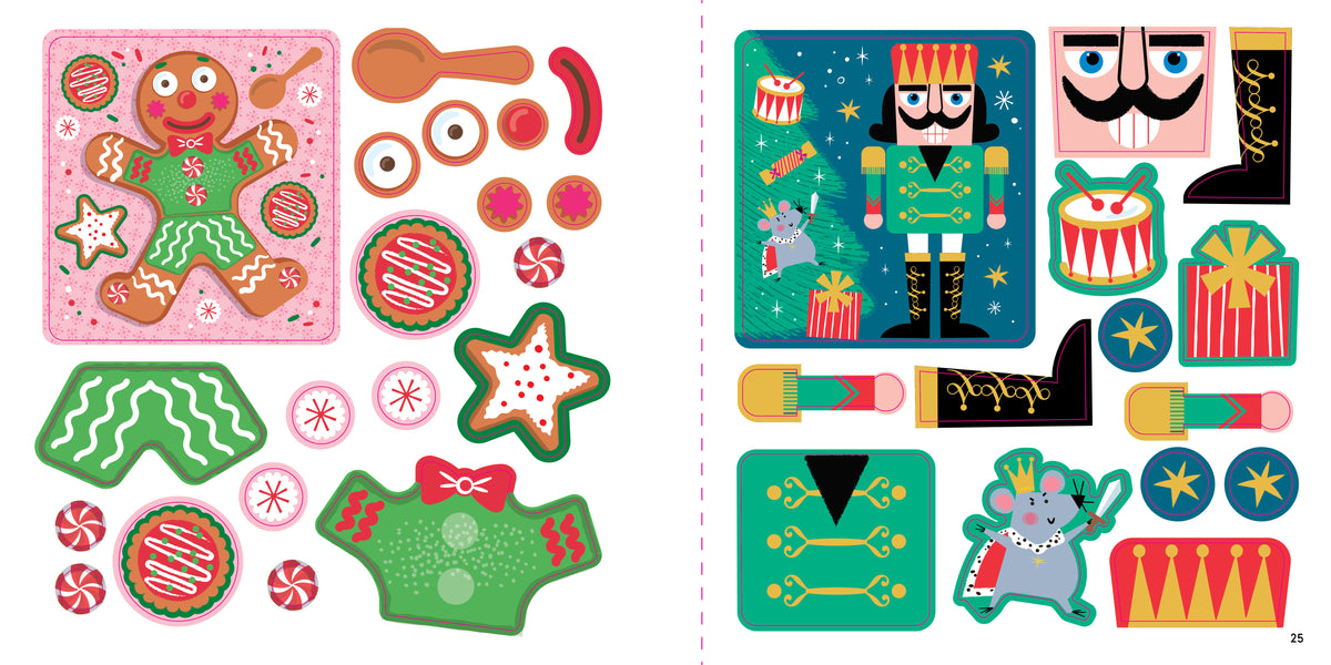 FIRST FUN STICKER PAINTING: Christmas