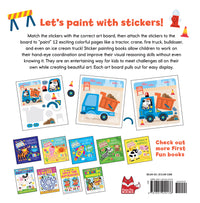FIRST FUN STICKER PAINTING: TRUCKS & TRACTORS