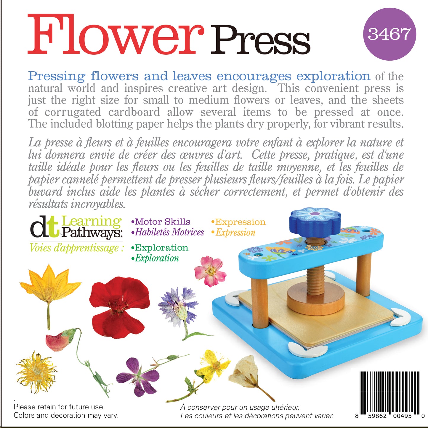 FLOWER PRESS  Wooden Craft Tool - Discovery Toys