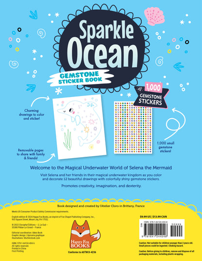 SPARKLE OCEAN GEMSTONE STICKER BOOK - Discovery Toys