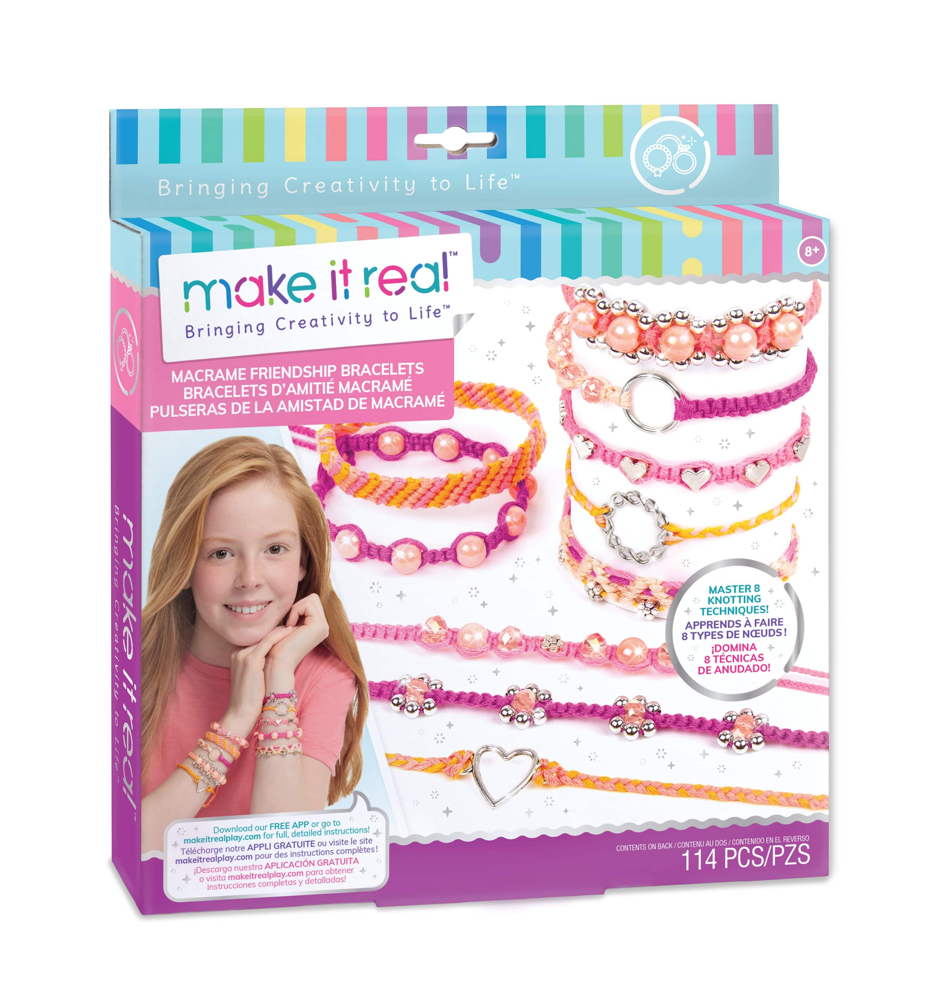 MACRAME FRIENDSHIP BRACELETS Kit - Jewelry Craft Kit for Tweens 8 Years & Up - Discovery Toys