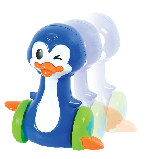 PRESS 'N SCOOT PENGUIN Press & Go Toy - Discovery Toys