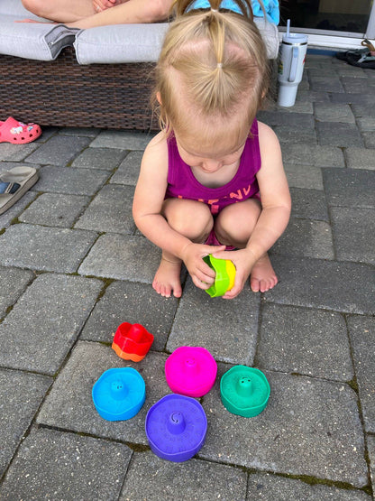 STACK & SPIN - Spinning Tops for Toddlers - Educational Toy 2 - 3 Years - Discovery Toys