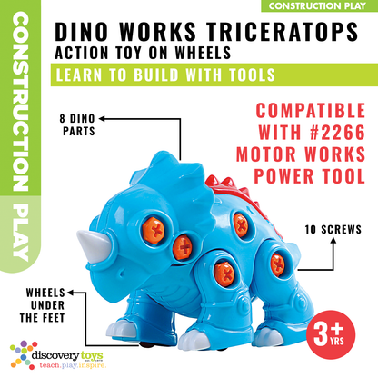 DINO WORKS TRICERATOPS DIY Take Apart Toy - Discovery Toys
