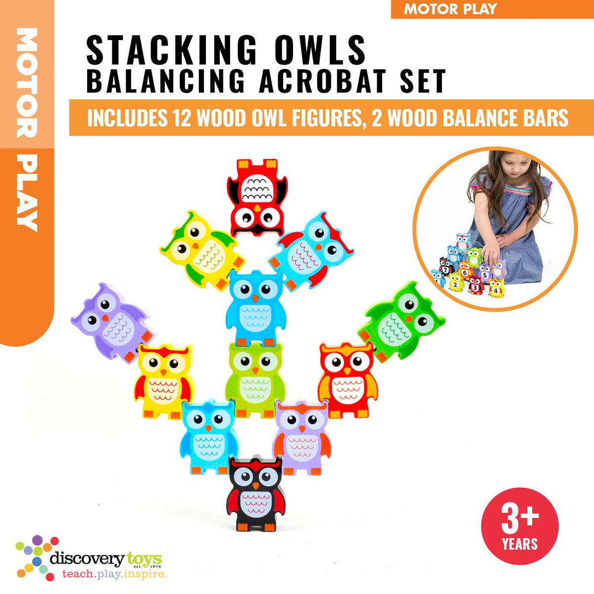 STACKING OWLS Wood Balance Challenge