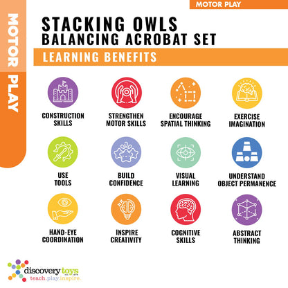 STACKING OWLS Wood Balance Challenge