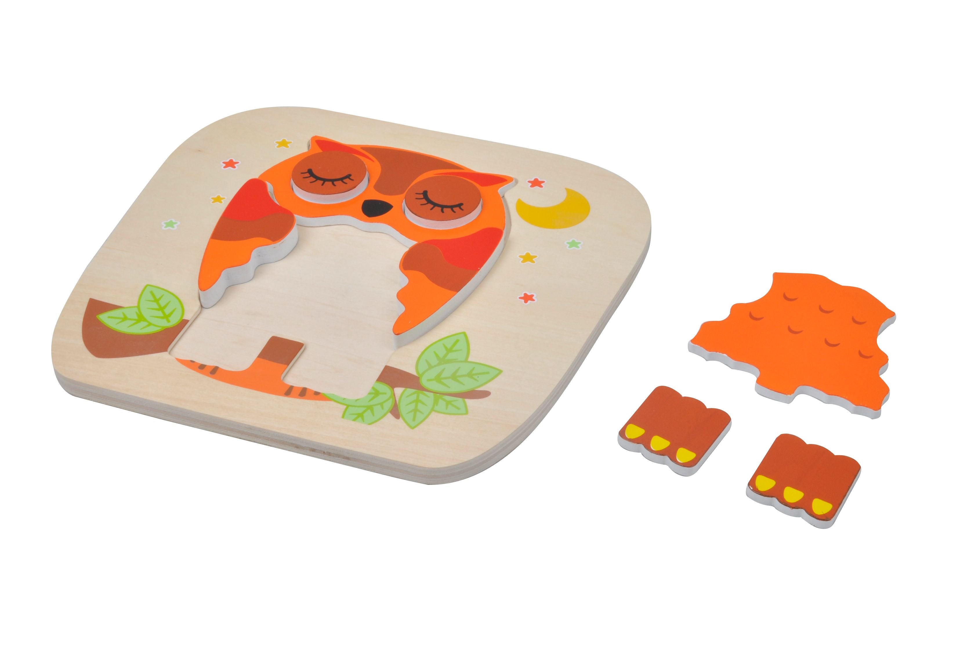 NIGHT OWL 2-Sided Wooden Puzzle - Discovery Toys