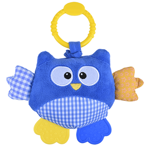 WIGGLY OWL Newborn Vibrating Plush Toy - Infant Sensory Toy - Discovery Toys