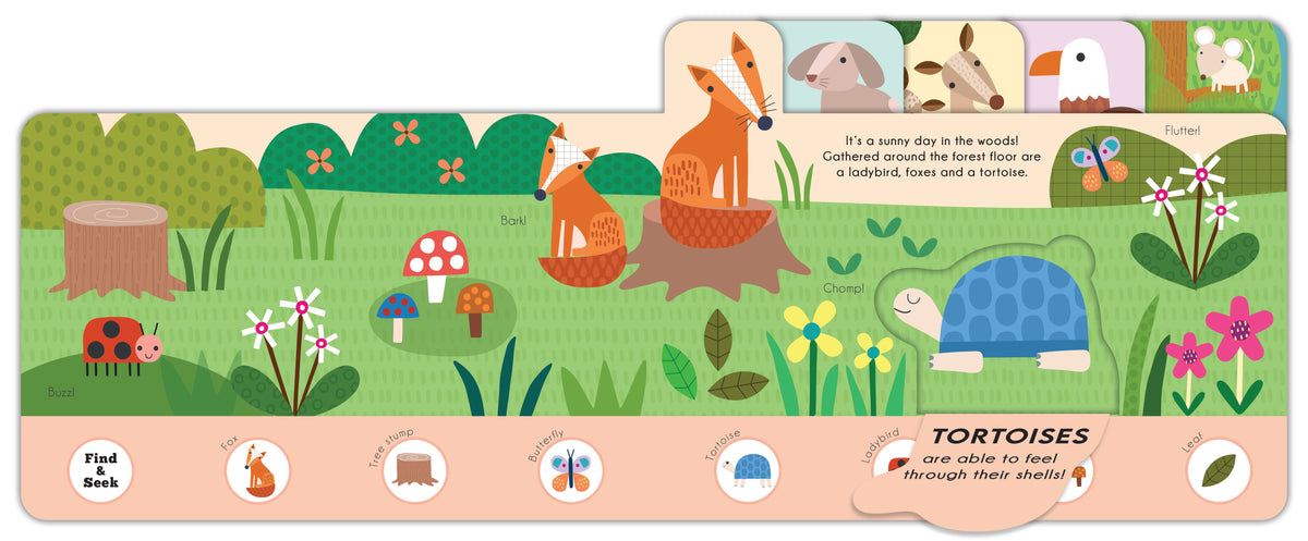 Farmyard Explorers WOODLAND EXPLORERS FIND AND SEEK Interactive Board Book | Discovery Toys