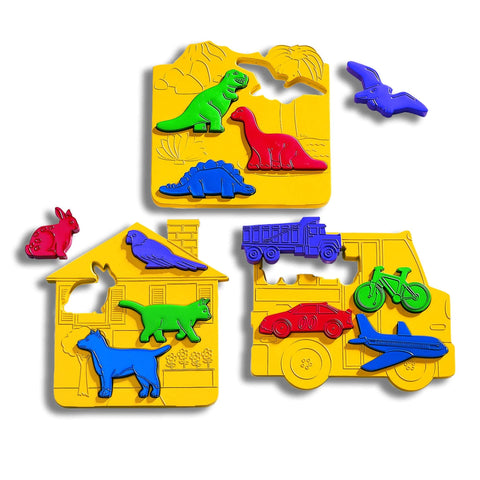 PUZZLE PLAY TRAYS Sensory Toddler Educational Toy 2 - 3 Years - Discovery Toys
