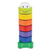 CATERPILLAR SORT AND STACK Montessori Wood Shape Sorter Toy