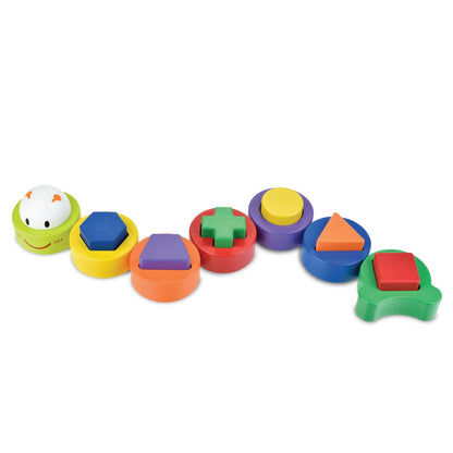 CATERPILLAR SORT AND STACK Montessori Wooden Stacker Shape Sorter Toy - Discovery Toys