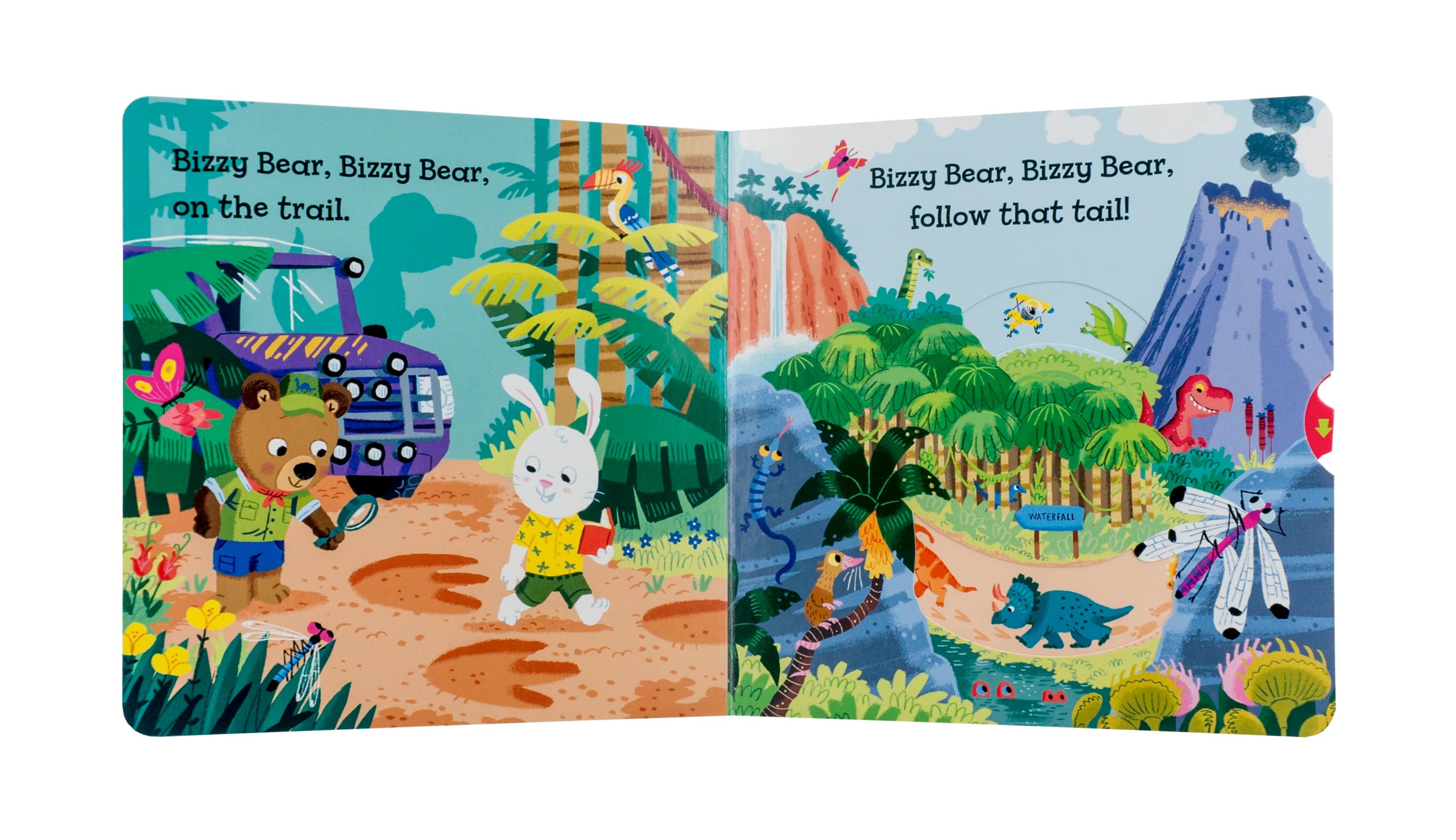 BIZZY BEAR: DINOSAUR SAFARI Slider Board Book for Toddlers - Discovery Toys
