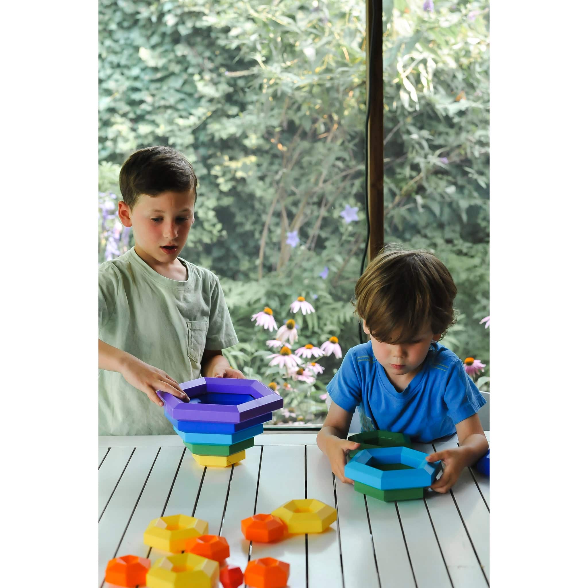 HEXACUS DELUXE Stacking Design Construction Toy Set - Discovery Toys