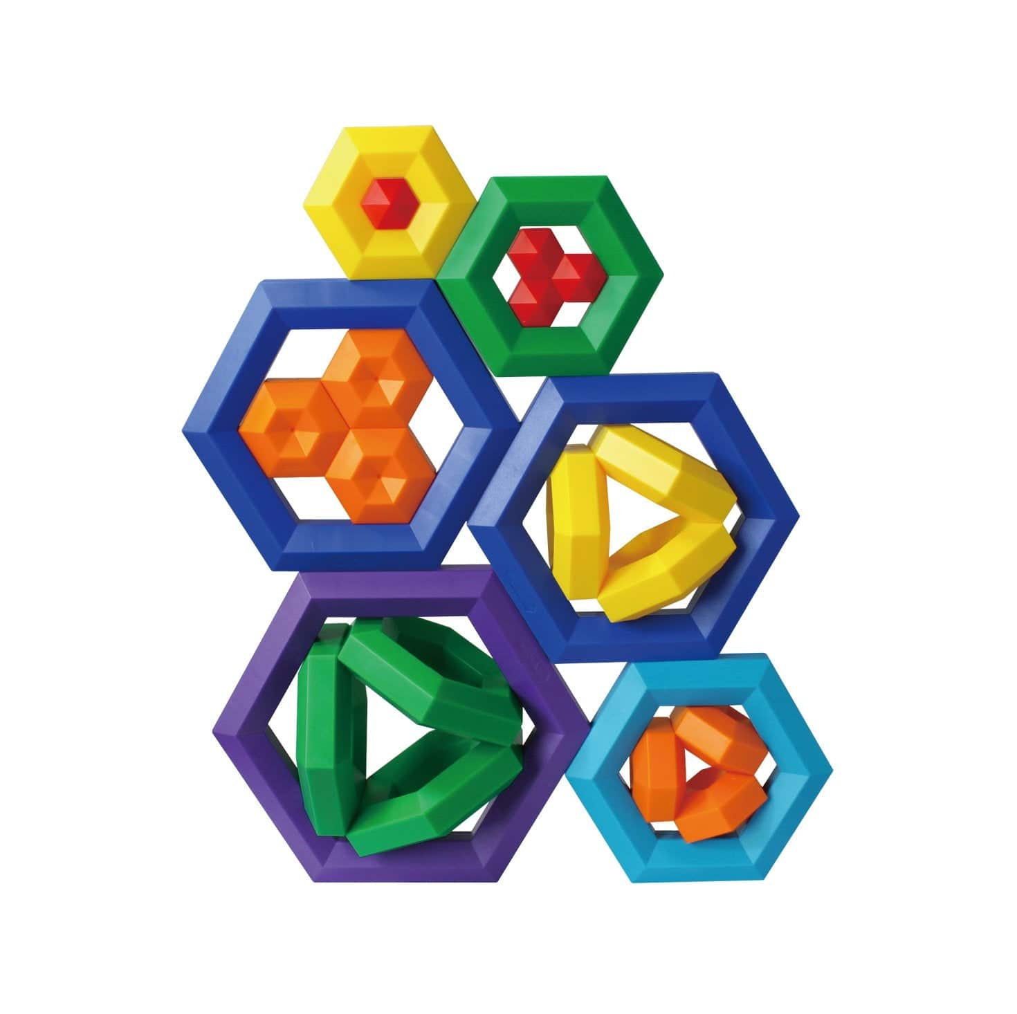 HEXACUS DELUXE Stacking Design Construction Toy Set - Discovery Toys