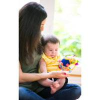 RAINBOW RIBBONS Plush Newborn Infant Sensory Toy Ball - Discovery Toys