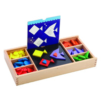 PLAYFUL PATTERNS Montessori Wood Shapes Puzzle Educational Toy 3 - 4 Years - Discovery Toys