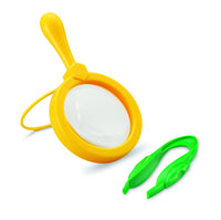 JUMBO MAGNIFIER & TWEEZERS - Explorer Magnifying Lens for 3 - 4 Years - Discovery Toys