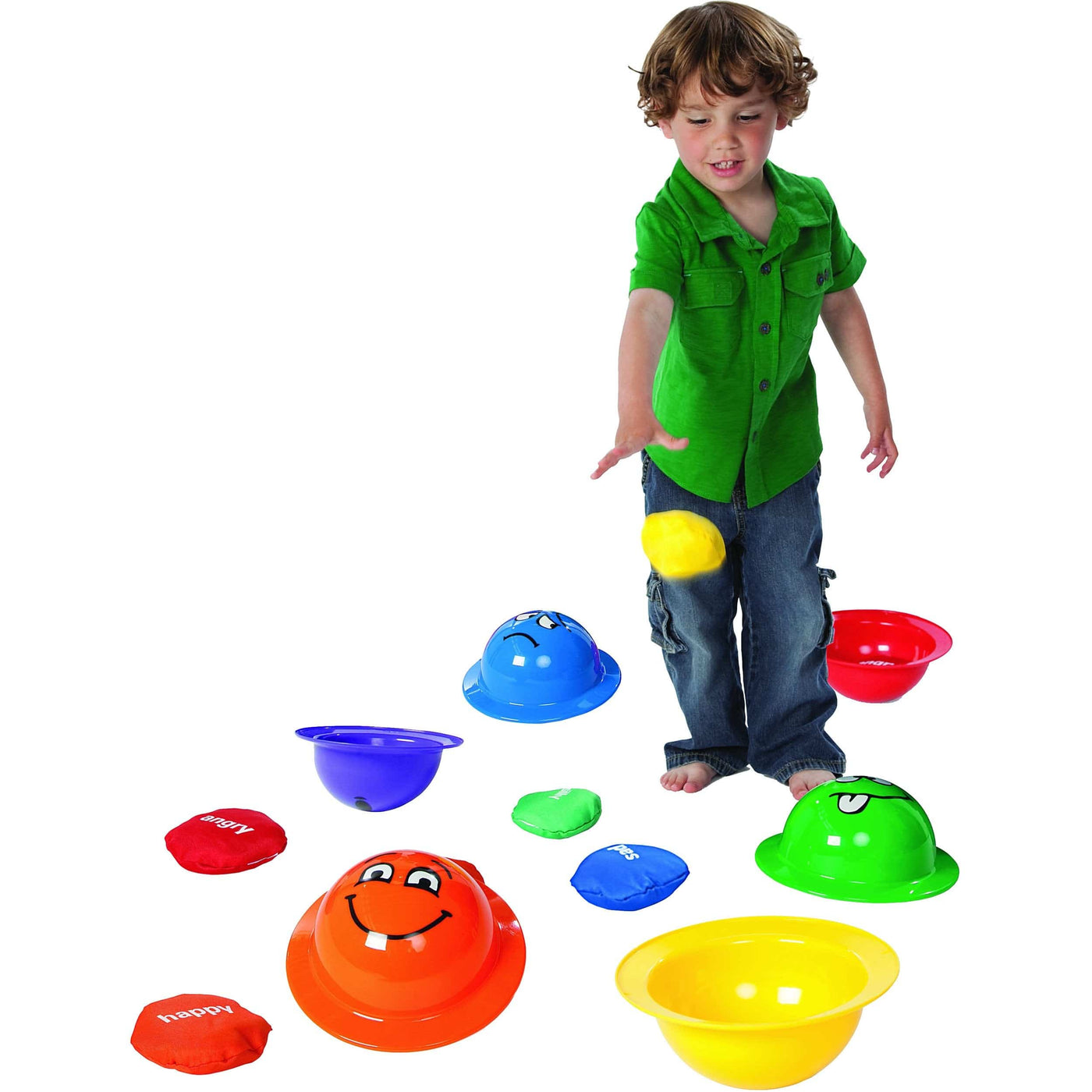 FLIP FLOP FACES Bean Bag Toss & Emotions Game - Discovery Toys