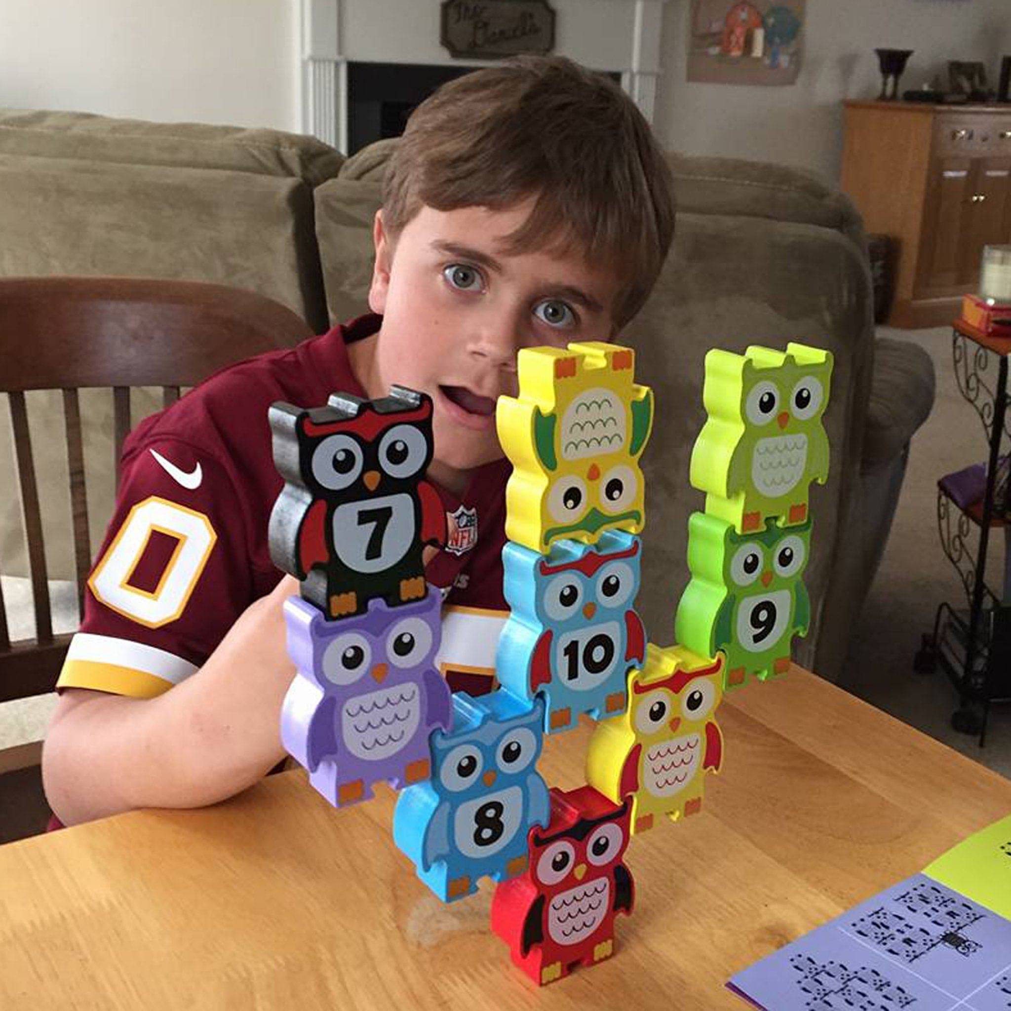 STACKING OWLS Wood Stacking Toy Challenge - Discovery Toys