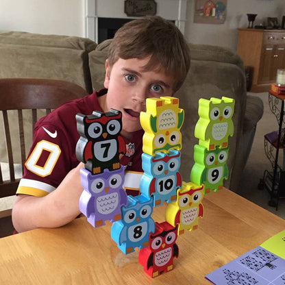 STACKING OWLS Wood Stacking Toy Challenge - Discovery Toys