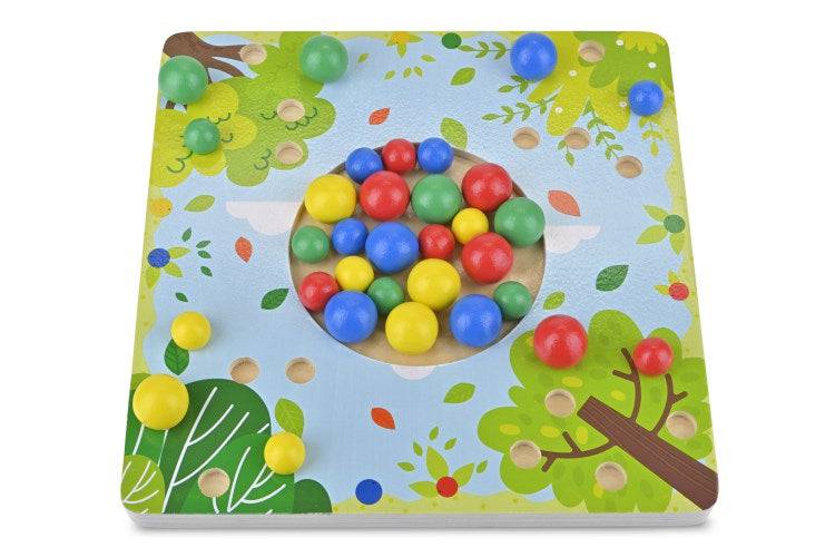 PICK A FRUIT Montessori Wood Tongs Game - Discovery Toys
