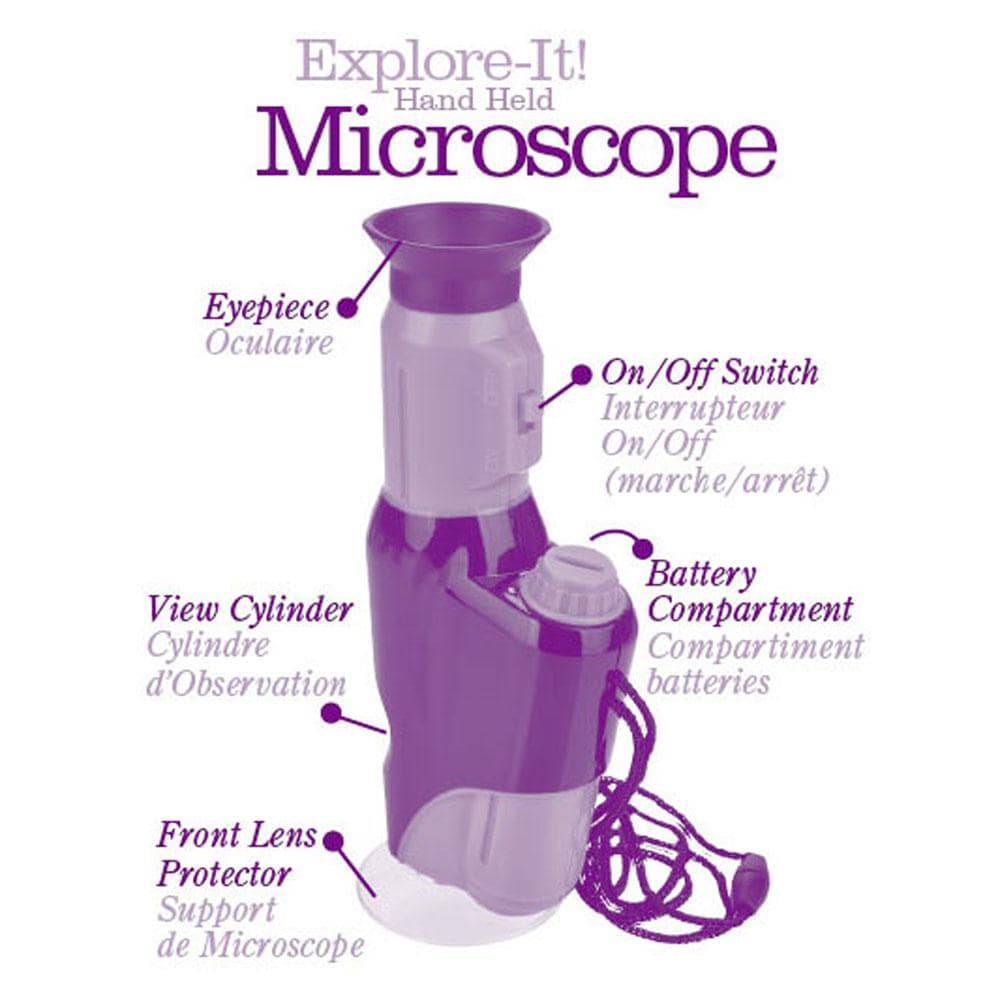 EXPLORE IT! HANDHELD MICROSCOPE - Pocket Portable Microscope for kids - Discovery Toys