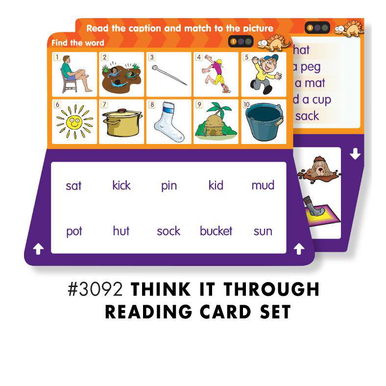 THINK IT THROUGH Self-Correcting Learning System Tiles READING Set - Discovery Toys