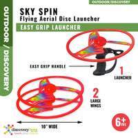 SKY SPIN Flying Copter Outdoor Toy - Family Backyard Toy -Discovery Toys