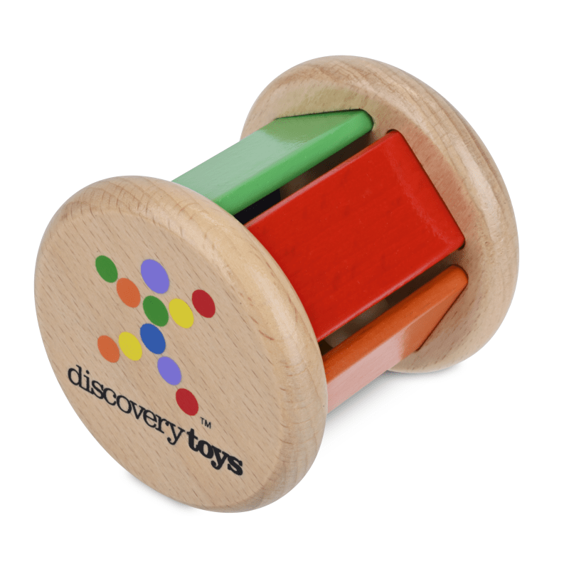 Wooden Baby Rattle, Wood Toy Tumbler