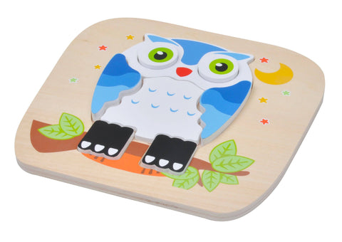 NIGHT OWL Wooden 2-Sided Puzzle - Discovery Toys