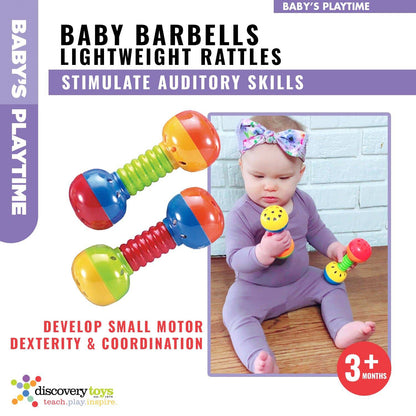 BABY BARBELLS Newborn Infant Rattle Set - Discovery Toys