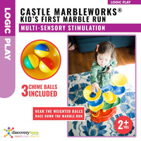 CASTLE MARBLEWORKS Chime Ball Drop Tower Run Toy - Discovery Toys