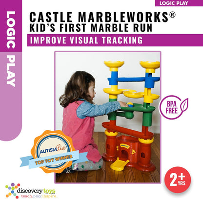 CASTLE MARBLEWORKS Chime Ball Drop Tower Run Toy - Discovery Toys