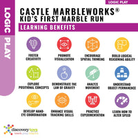 CASTLE MARBLEWORKS Chime Ball Drop Tower Run Toy - Discovery Toys