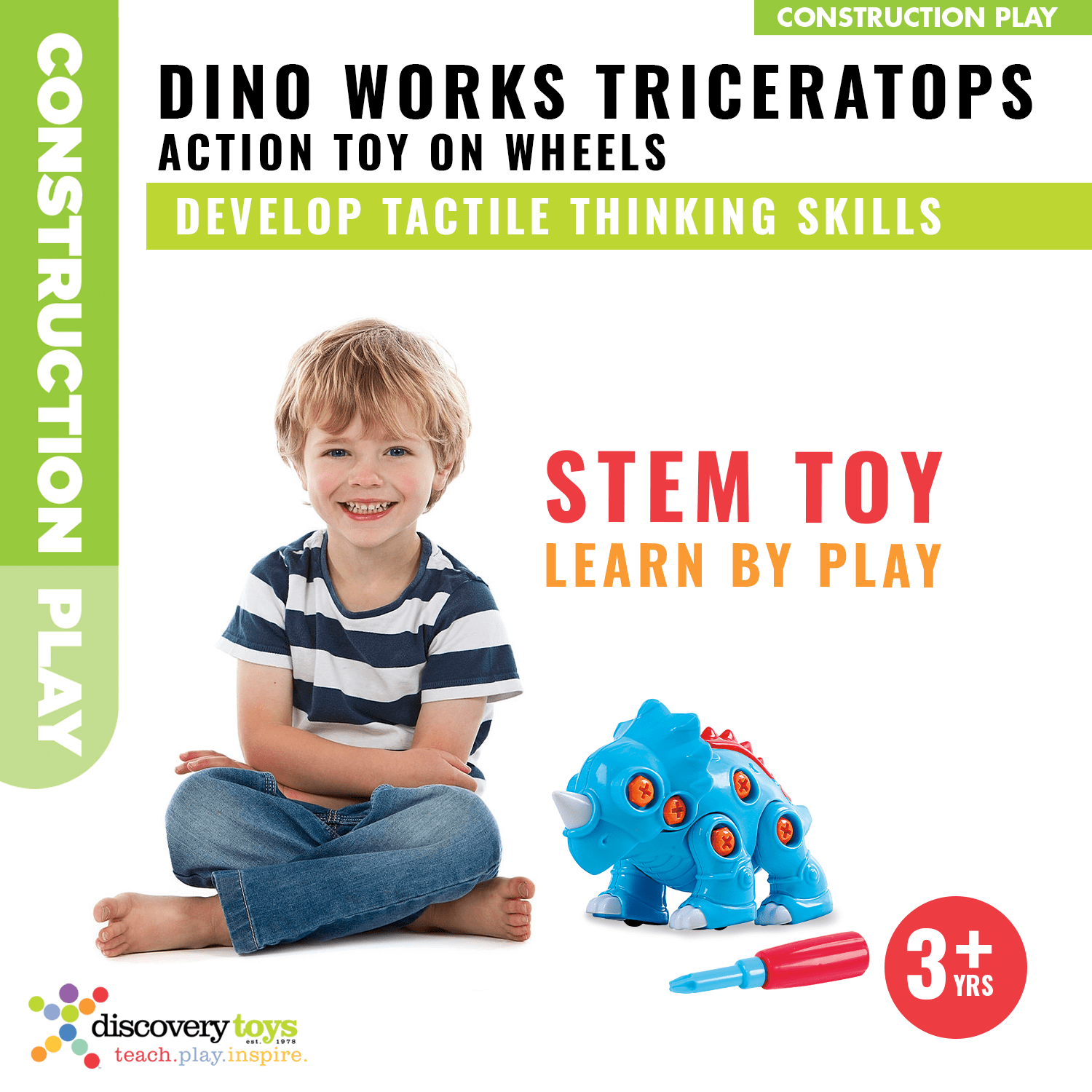 DINO WORKS - CENTROSAURUS DIY Take Apart Dinosaur Toy Building Construction Kit - Discovery Toys