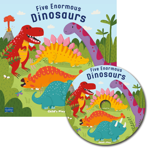 FIVE ENORMOUS DINOSAURS with CD - Discovery Toys