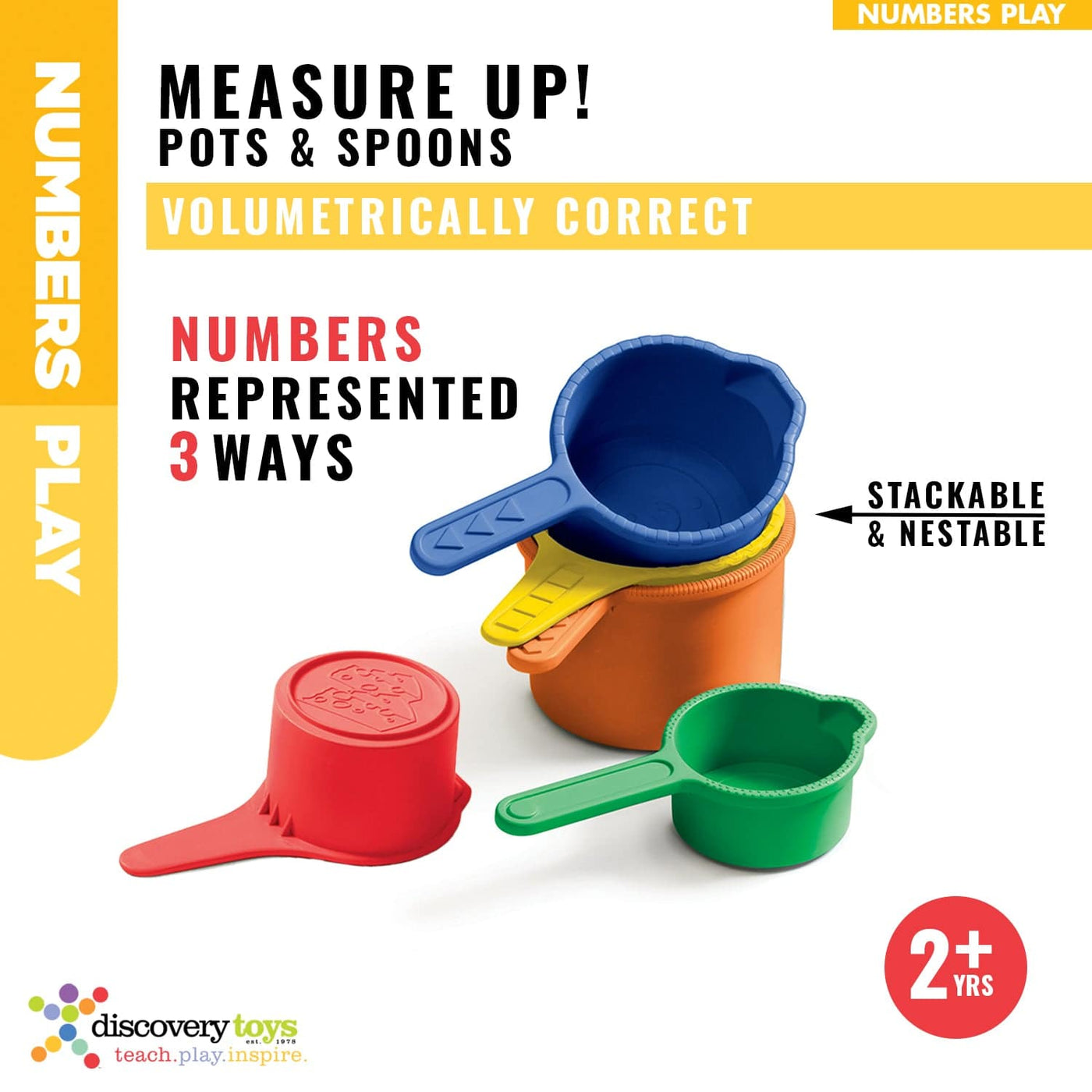 MEASURE UP! POTS & SPOONS  Stacking Educational Toy - Discovery Toys