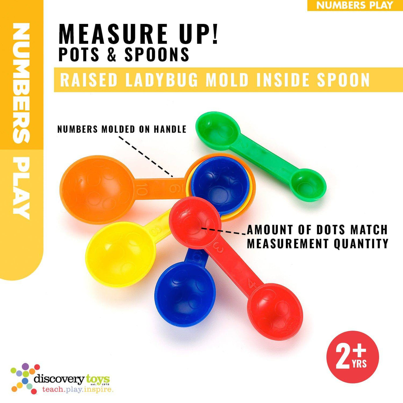 MEASURE UP! POTS & SPOONS  Stacking Educational Toy - Discovery Toys