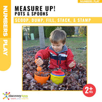 MEASURE UP! POTS & SPOONS  Stacking Educational Toyt - Discovery Toys