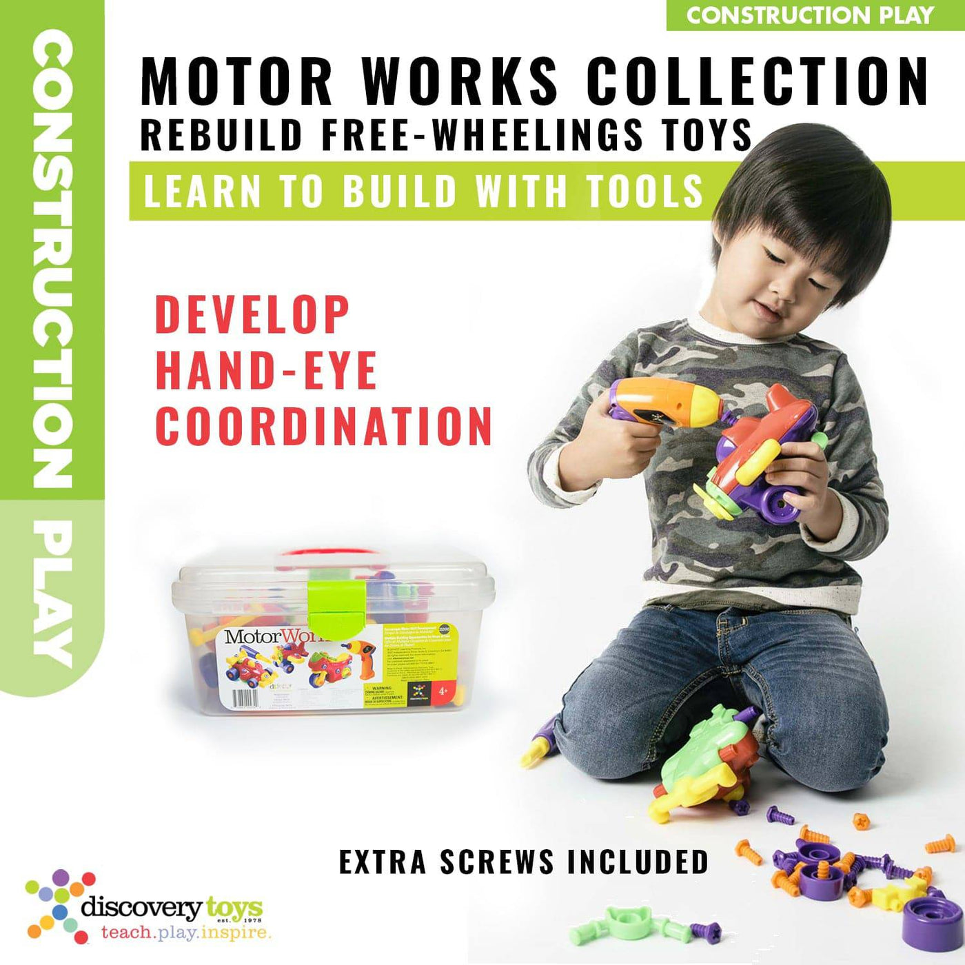 MOTOR WORKS DIY Take Apart Toy Vehicles Drill Set - Discovery Toys