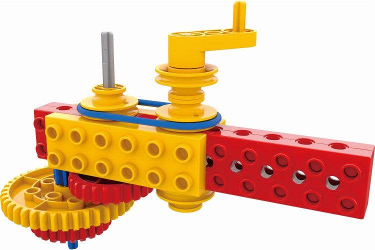 EXPLORING ENGINEERS Grooves & Gears - STEM Building Brick Block Construction Kit for Kids - Discovery Toys